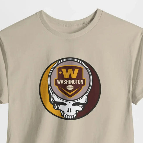 Grateful Dead - The Gridiron Collection: Washington Commanders Stealie Unisex T-Shirt - NFL - StealieShop
